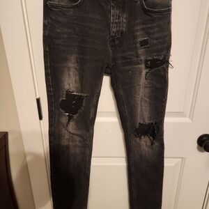 Ksubi Men's Black Distressed Skinny Jeans